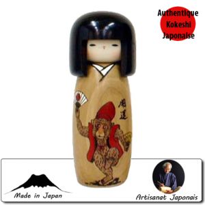 Horoscope Kokeshi Porte-bonheur - Singe - Taille S (19cm)