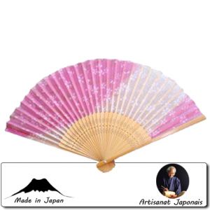 Eventails Eventail Japonais - Rose (21cmx37cm)