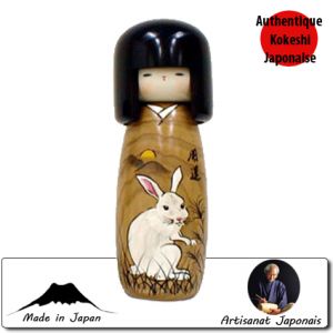 Horoscope Kokeshi Porte-bonheur - Lapin - Taille M (26cm)