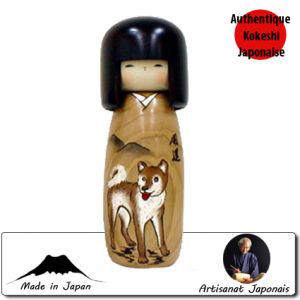 Horoscope Kokeshi Porte-bonheur - Chien - Taille M (26cm)